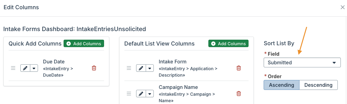 field dropdown