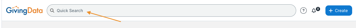quick search bar