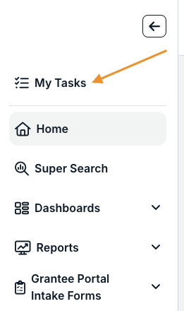 my tasks option
