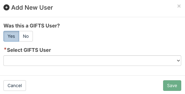 add new user modal