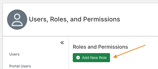 add new role button