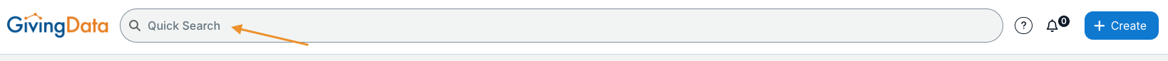 quick search bar