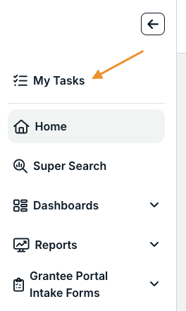 my tasks option