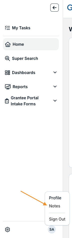 notes option