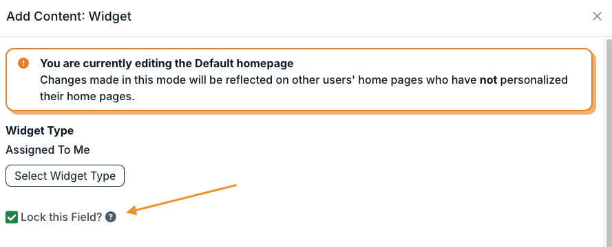 lock this field checkbox