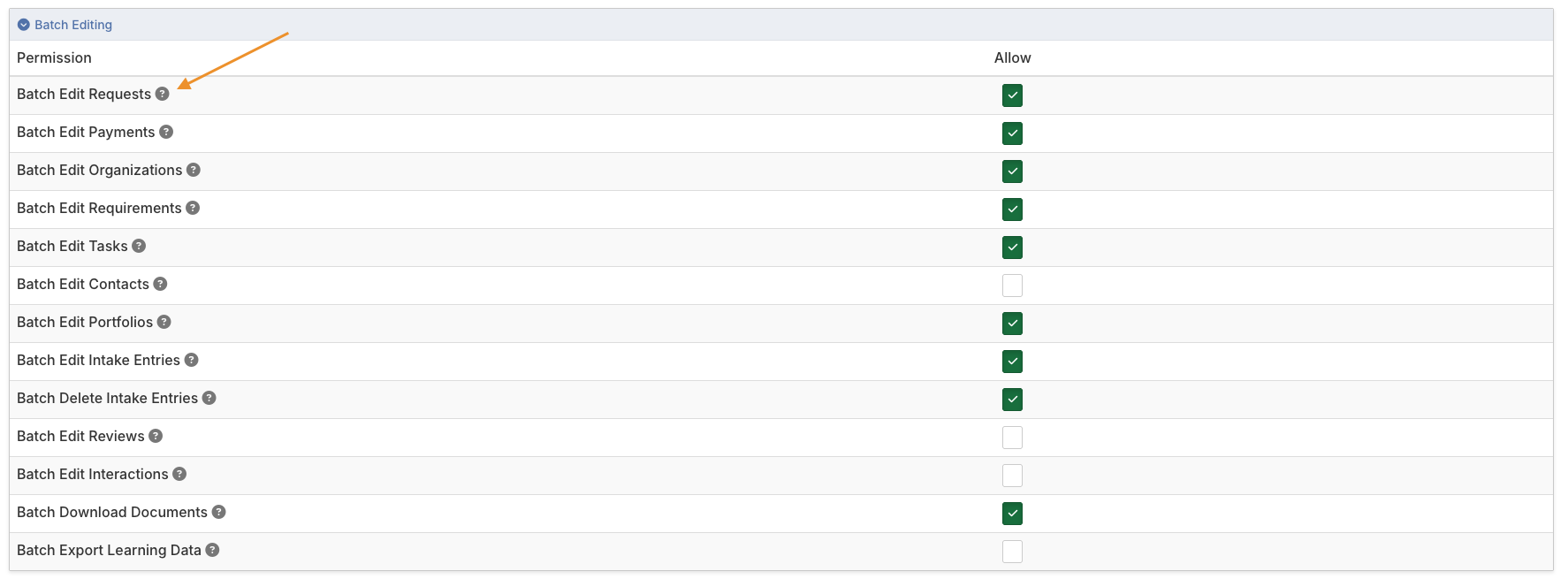 batch editing permissions