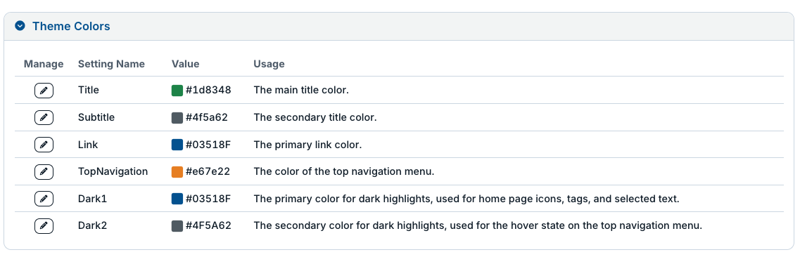 theme colors