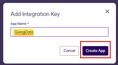 create app button