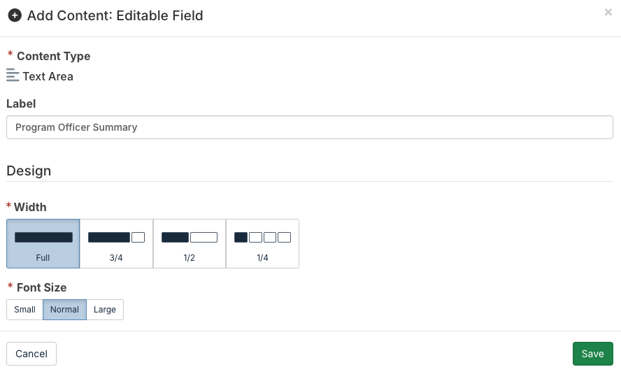 standard field