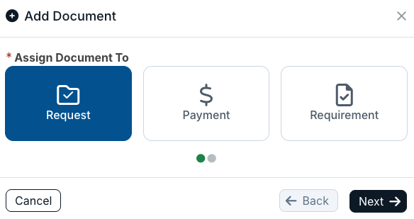 add document modal