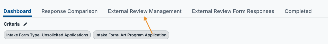 external review management tab