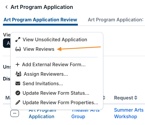 view reviews option