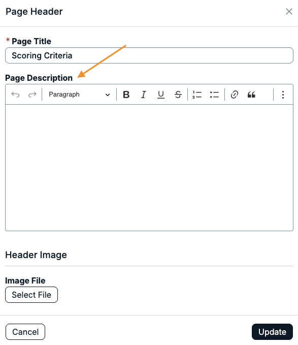 page description