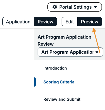 Preview button