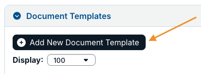 add new document template button