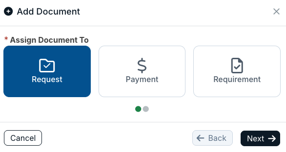 add document modal