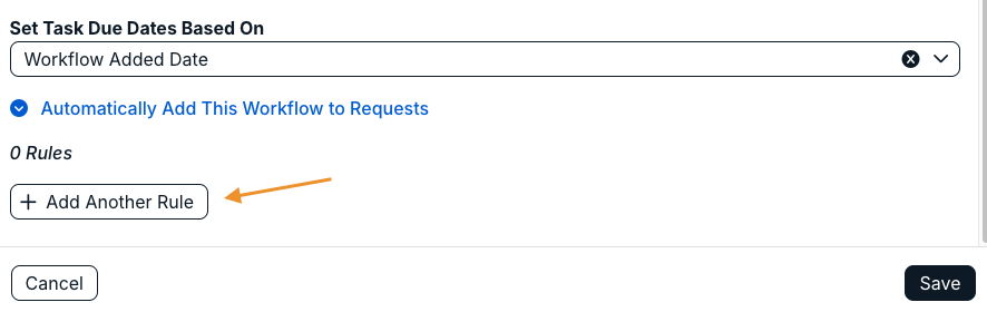 add another rule button