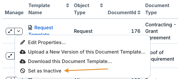 set as inactive option