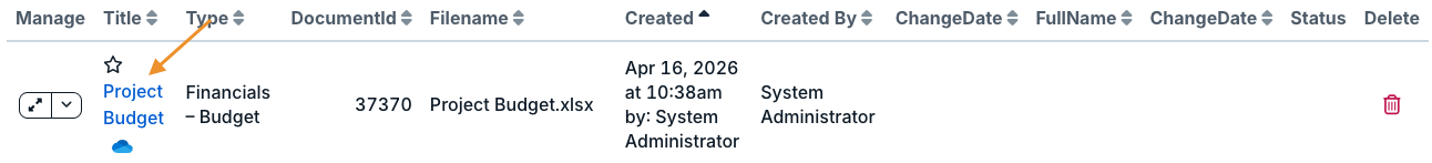 document title