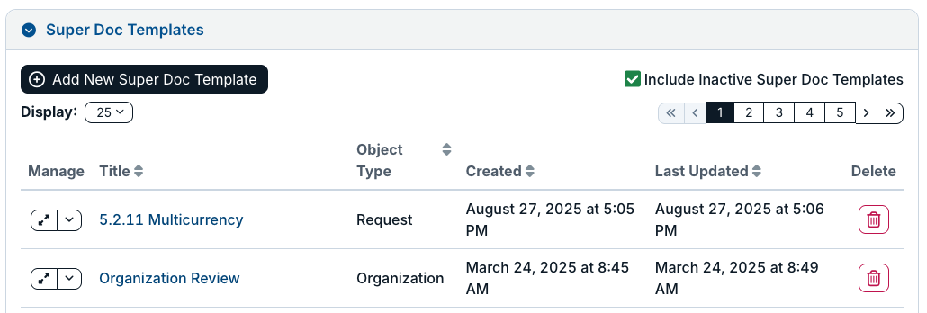 include inactive super doc templates checkbox