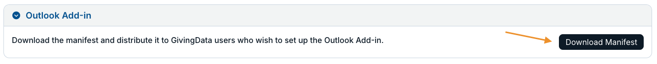 download manifest button