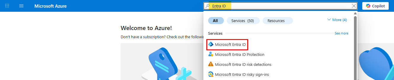 microsoft entra id option