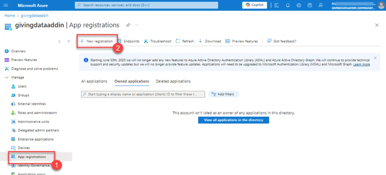 new registration option