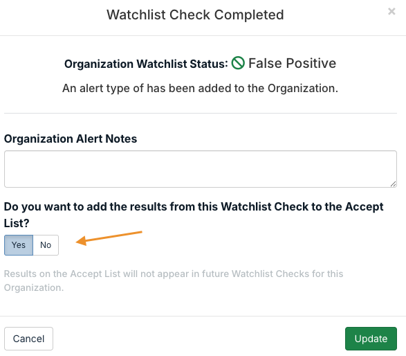 accept list options