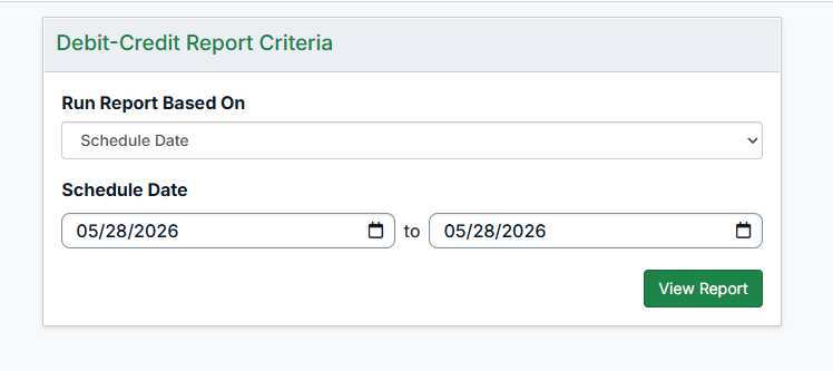 debit credit report