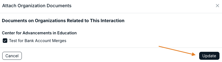 update button
