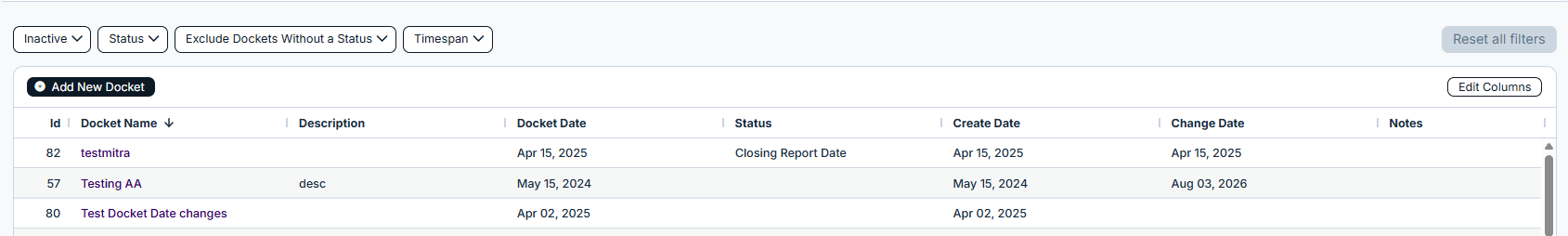 criteria filters