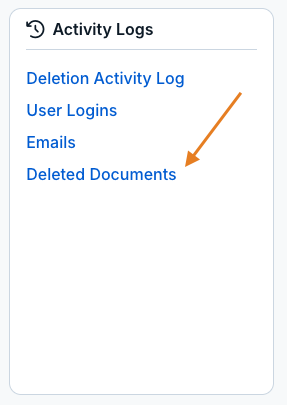 deleted documents option