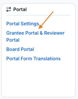 grantee portal option