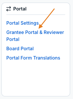 grantee portal option