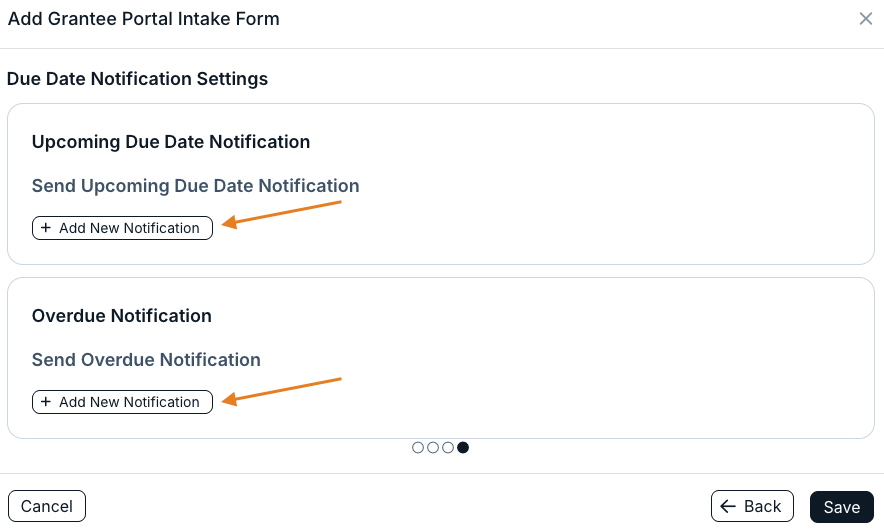 add new notification buttons