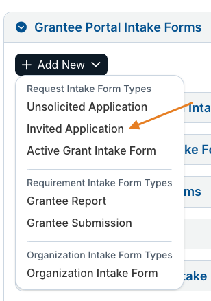 invited application option