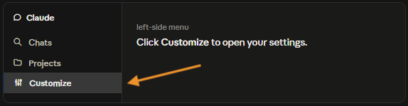 customize option