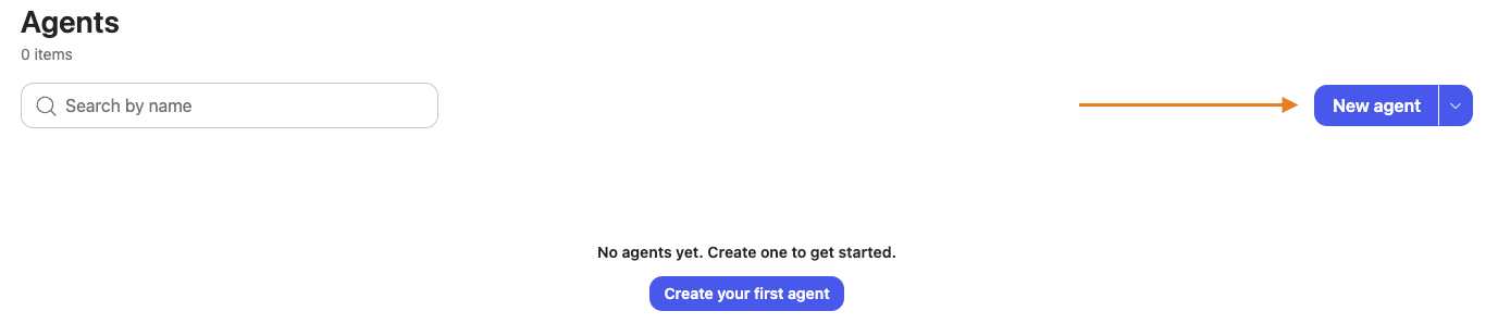 new agent button