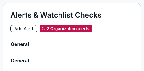 organization alerts