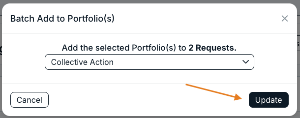 update button