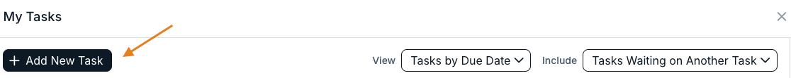 add new task button