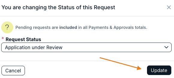 update button