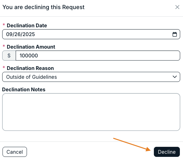 decline button