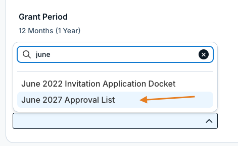 docket dropdown