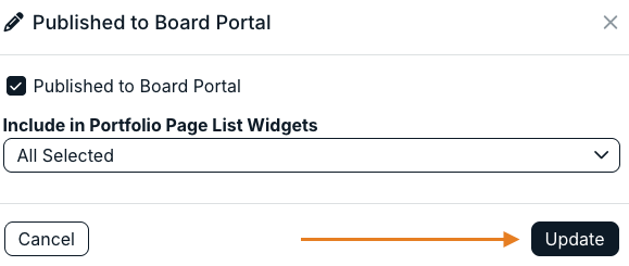 update button