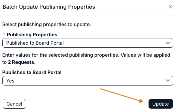 update button