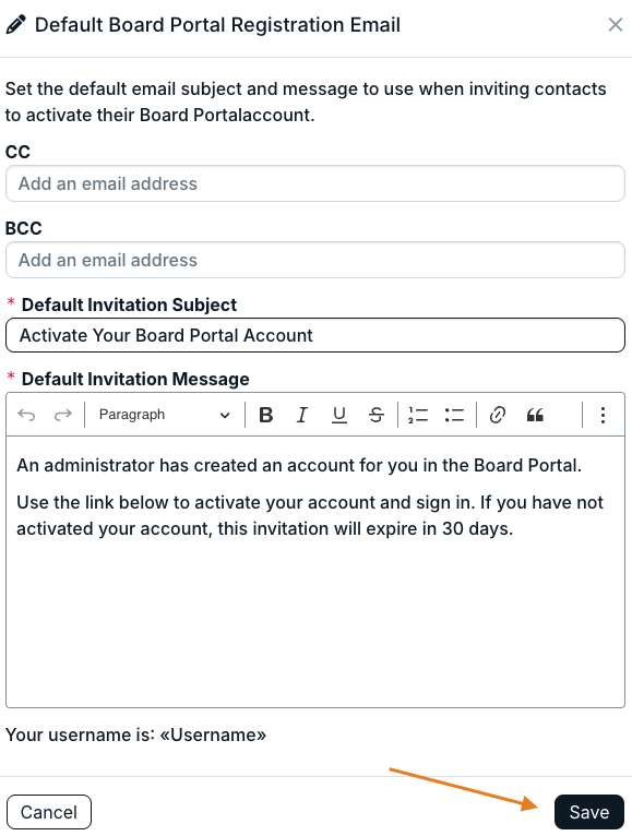 save button