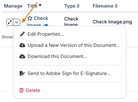 dropdown icon