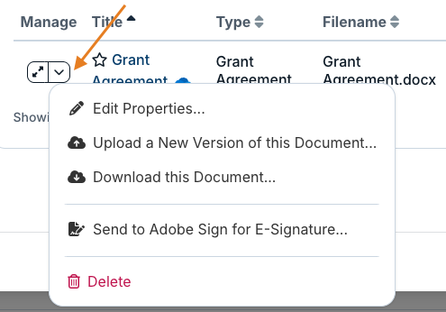 dropdown icon