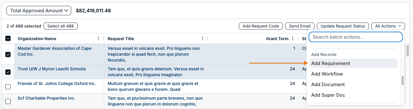 add requirement option